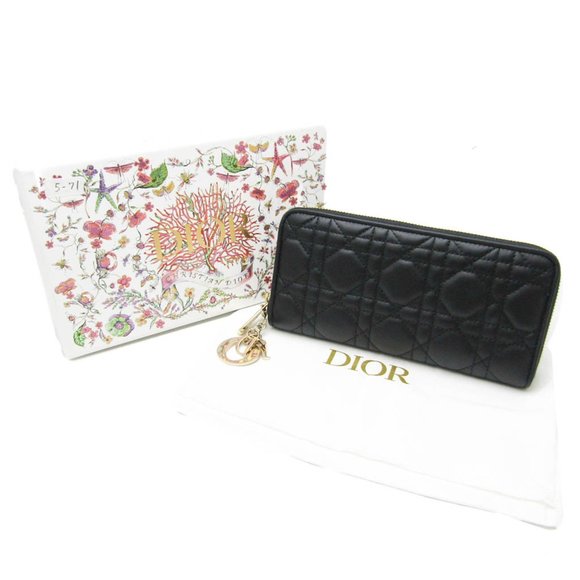 CHRISTIAN DIOR Lambskin Long Wallet Black - Picture 2 of 13
